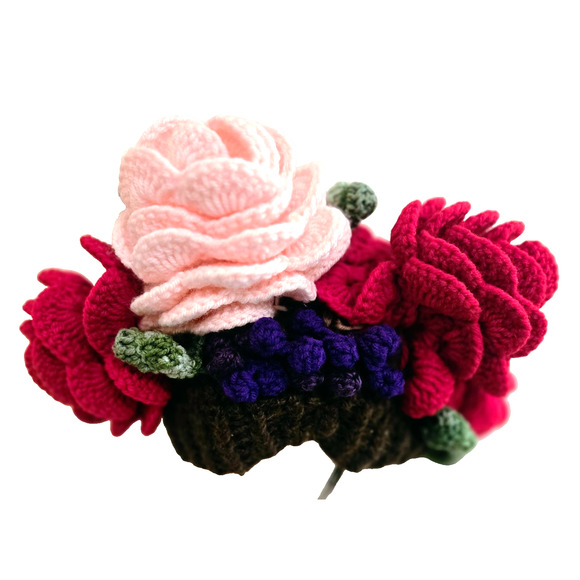 Handmade Crochet Frida Kahlo hat - Picture 10 of 10
